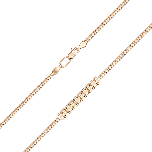 Цепь плетения "Двойной бисмарк из якоря" из золота Артикул 21-2003-035-1110-17
