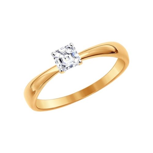 Помолвочное кольцо из золота со Swarovski Zirconia Артикул 81010233