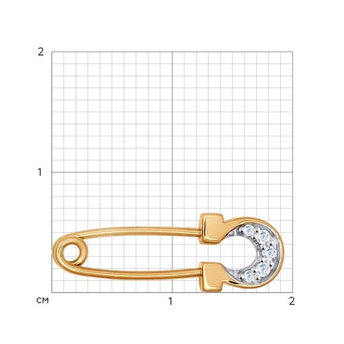 Брошь Золото 585 Артикул 040165