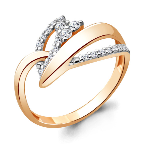Золотое кольцо AQUAMARINE Артикул 68708А