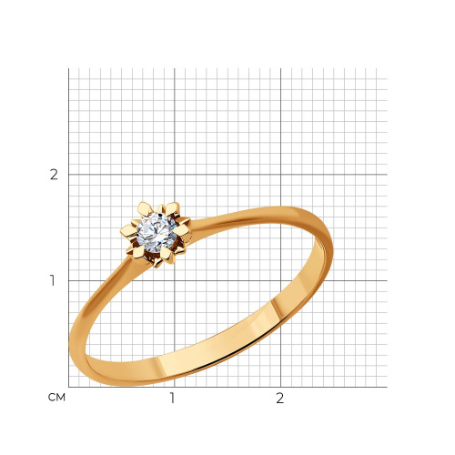 Помолвочное кольцо с бриллиантом Артикул 1010530