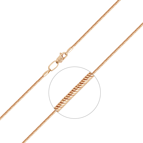 Цепь плетения "Снейк" из золота Артикул 21-1009-040-1110-17