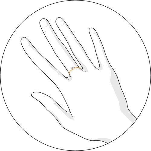Помолвочное кольцо из золота с бриллиантом Артикул 1011395