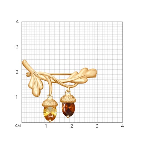 Брошь Золото 585 Артикул 81040002