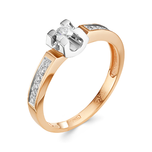 Кольцо из золота с бриллиантами Артикул 1-334-10