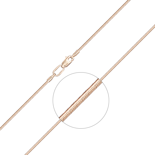 Цепь плетения "Снейк" из золота Артикул 21-1009-030-1110-17