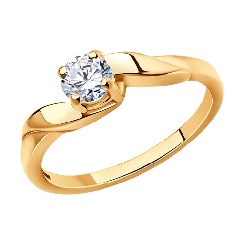 Позолоченное кольцо для помолвки Артикул 93010021