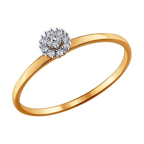 Помолвочное кольцо из золота с бриллиантами Артикул 1011380