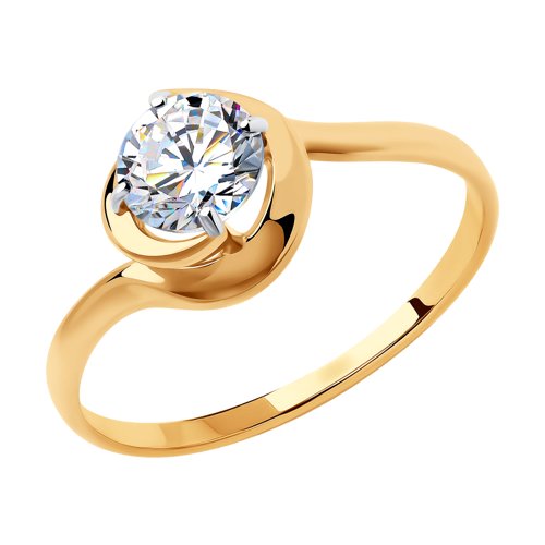 Кольцо из золота со Swarovski Zirconia Артикул 81010451
