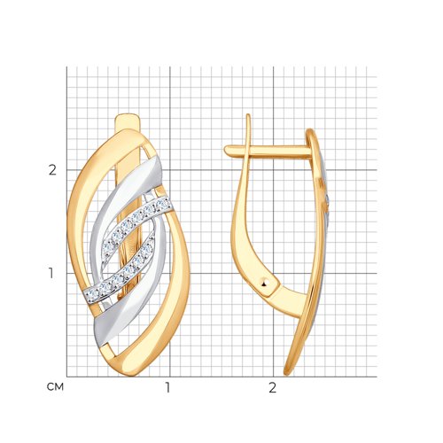 Серьги Золото 585 Артикул 028056