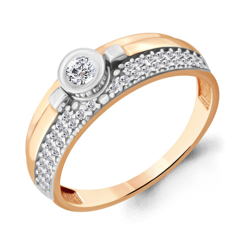 Кольцо Помолвочное из золота от бренда «Аквамарин» Артикул 68143А