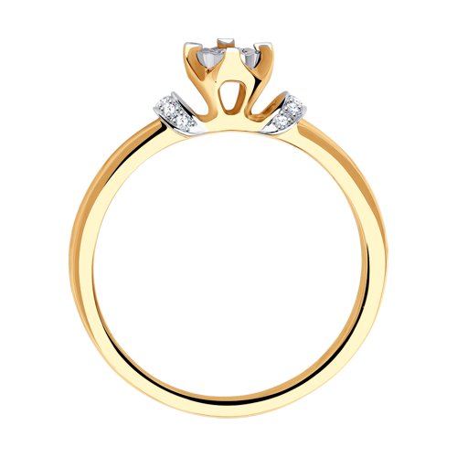 Помолвочное кольцо из золота с бриллиантами Артикул 1011074