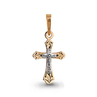 Крест из золота от бренда «Аквамарин» Артикул 12715