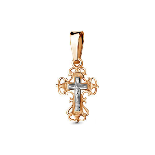 Крест из золота от бренда «Аквамарин»