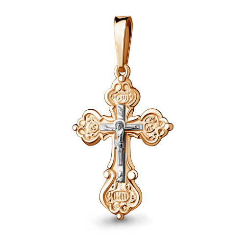 Крест из золота от бренда «Аквамарин» Артикул 10005
