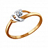 Нежное помолвочное кольцо с бриллиантом Артикул 1010626
