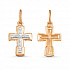 Крест из комбинированного золота от бренда «Дельта» Артикул 080438