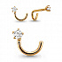 Пирсинг «В нос» из золота от бренда «Аквамарин» Артикул 70515А