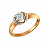 Кольцо из золота со Swarovski Zirconia Артикул 81010031