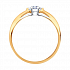 Помолвочное кольцо из золота с фианитом Артикул 017494