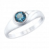 Кольцо из серебра с синим топазом Артикул 92011662