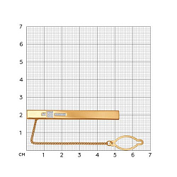 Золотой зажим для галстука с фианитами выложенными в узор