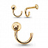 Пирсинг «В нос» из золота от бренда «Аквамарин» Артикул 70516