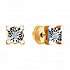 Серьги из комбинированного золота с бриллиантами Артикул 1021545