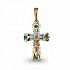 Крест из комбинированного золота от бренда «Аквамарин» Артикул 922729к