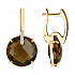 Серьги из золота с раухтопазами и фианитами Артикул 727239
