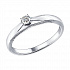 Помолвочное кольцо из белого золота с бриллиантами Артикул 1011071