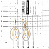 Женские длинные серьги с фианитами из розового золота Артикул 004102-1102