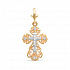 Крест из комбинированного золота Артикул 3136-100