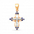 Крест из комбинированного золота Артикул 8-294-02