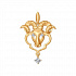 Подвеска знак зодиака из золота с фианитами Артикул 034806