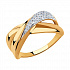 Кольцо из золота с фианитами Артикул 018286