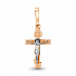 Крест из золота от бренда «Аквамарин» Артикул 11422