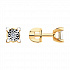Серьги из комбинированного золота с бриллиантами Артикул 1021545