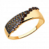 Кольцо из золота с фианитами Артикул 018015
