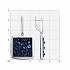 Серьги из серебра с синими кристаллами Swarovski Артикул 94023809