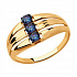 Кольцо из золота с синими Swarovski Zirconia Артикул 81010448
