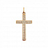 Крест из золота c фианитами в два ряда Артикул 033934