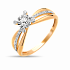 Золотое кольцо с фианитами Артикул 01-114734
