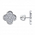 Серьги из серебра с фианитами Артикул 94-122-00367-1