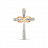 Крест из комбинированного золота Артикул 3823-100