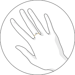Помолвочное кольцо из золота с бриллиантом Цветок