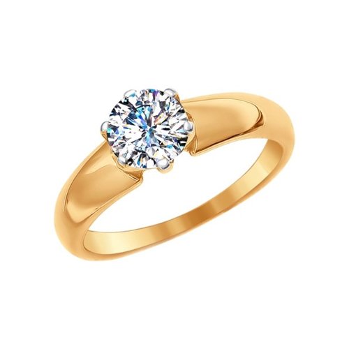 Помолвочное кольцо из золота со Swarovski Zirconia Артикул 81010236