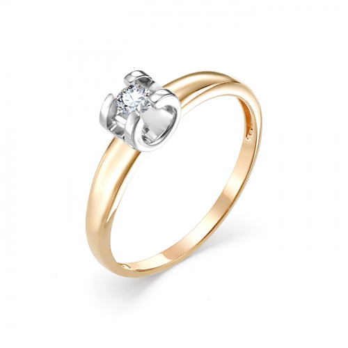 Золотое помолвочное кольцо Империал с бриллиантом Артикул К0124-120