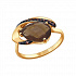 Кольцо из золота с раухтопазом и фианитами Артикул 714209