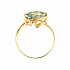 Кольцо из золота с зеленым аметистом Артикул 715996